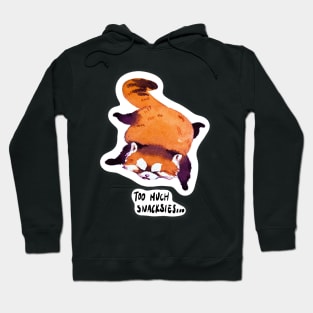 Sleepy Red Panda Oversnacked Hoodie